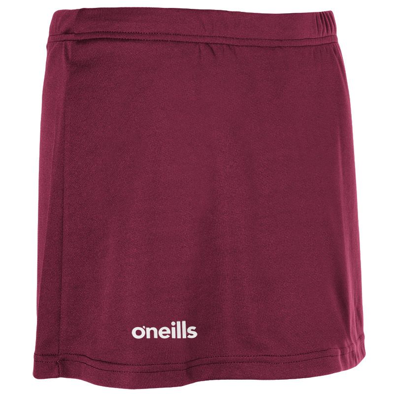 Maroon Women's Skort with elasticated waistband and O’Neills branding by O’Neills.