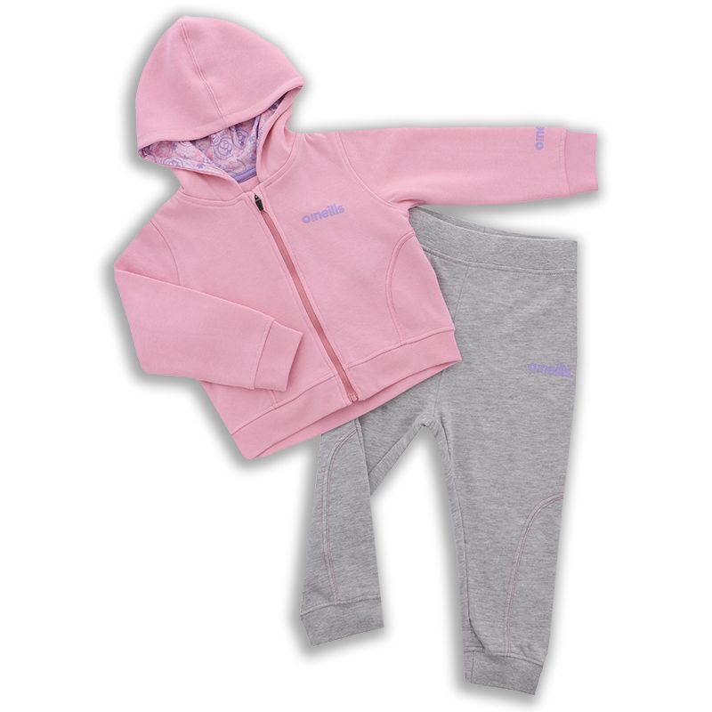 Orla Infant tracksuit with full-zip hoodie and cuffed tracksuit bottoms from O’Neills.
