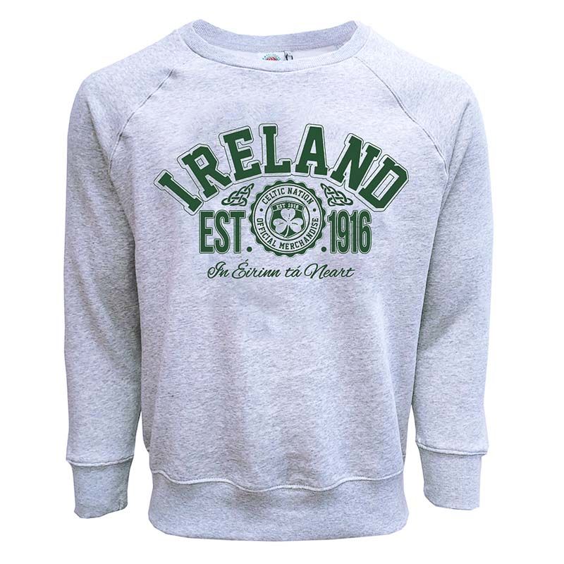 Grey Trad Craft Men's Ireland Est. 1916 Crew Neck Sweatshirt from O'Neill's.