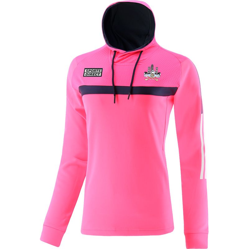 Cork GAA Women' Pink Peak Fleece Full Zip Hoodie with Two Zip Pockets and County Crest by O’Neills.
