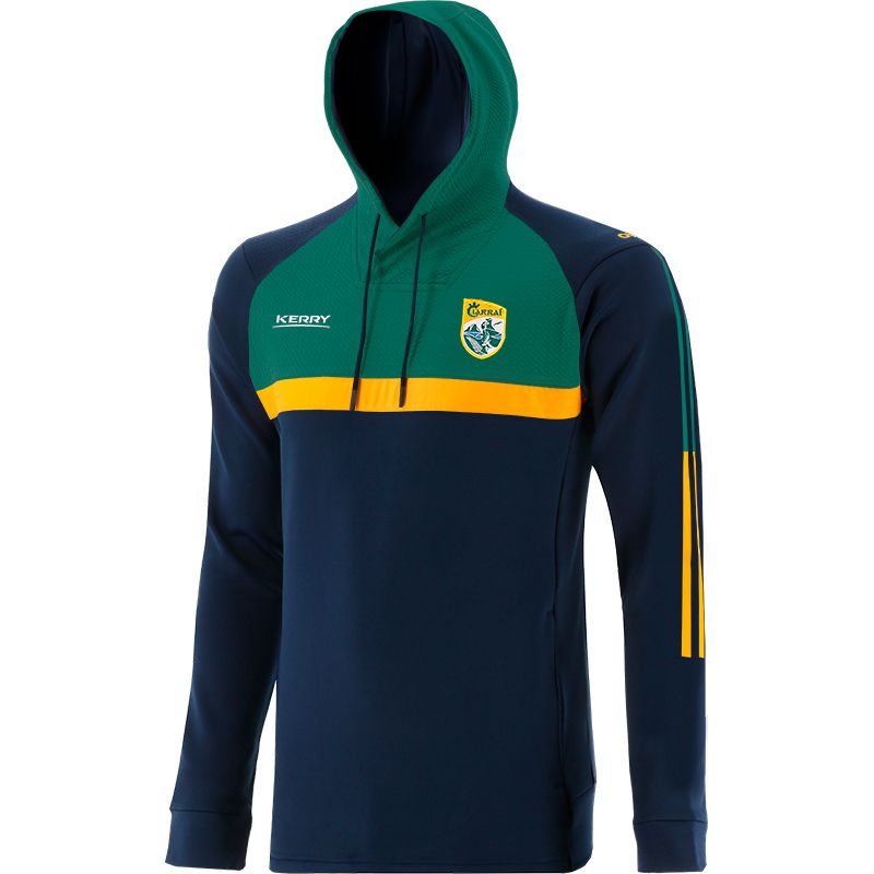 Kerry GAA Men's Peak pullover fleece hoodie with zip pockets by O’Neills