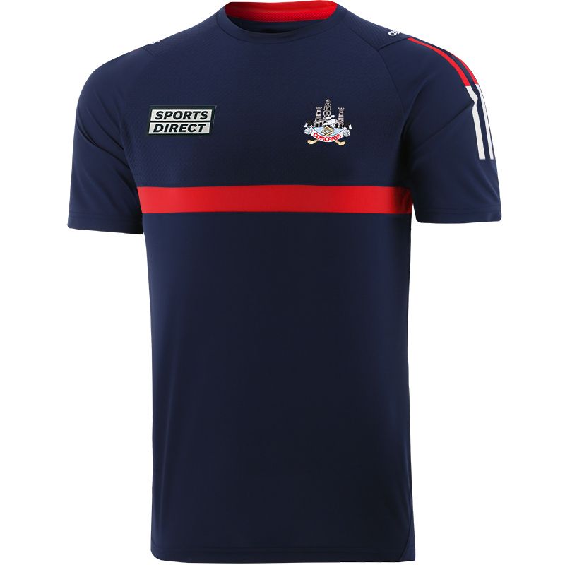 Men's Marine Cork GAA T-Shirt with County Crest and Stripe Detail on the Sleeves by O’Neills.
