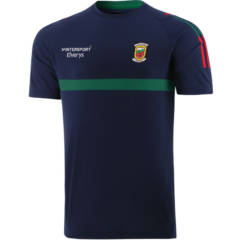 Marine Kid's Mayo GAA T-Shirt with County Crest and Stripe Detail on the Sleeves by O’Neills.