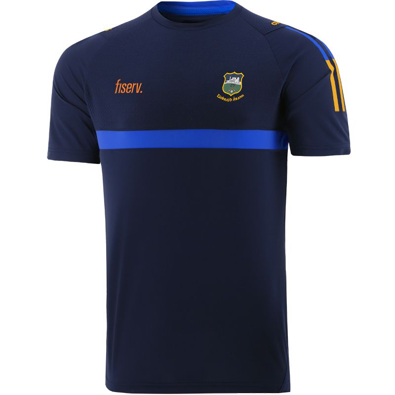 Kid's Marine Tipperary GAA T-Shirt with County Crest and Stripe Detail on the Sleeves by O’Neills.