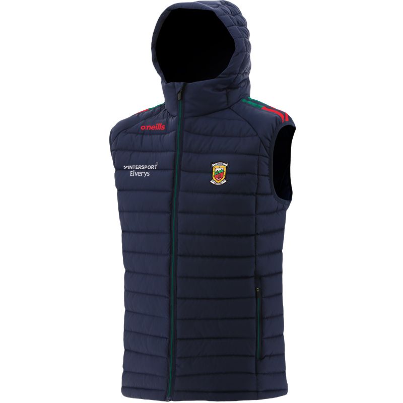 Mayo men's padded gilet with hood from O'Neills.