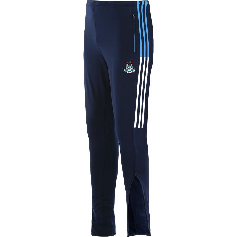 Marine Adult's Dublin GAA Peak Brushed Skinny Tracksuit Bottoms with the County Crest and Zip Pockets by O’Neills.
