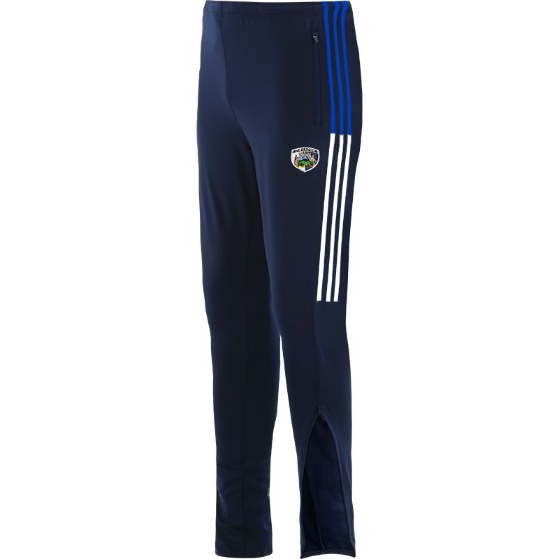 Kid's Marine Laois GAA Peak Brushed Skinny Tracksuit Bottoms with the County Crest and Zip Pockets by O’Neills.