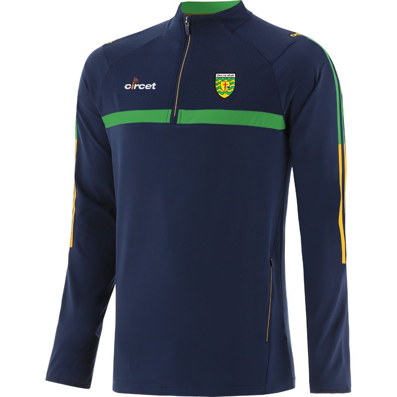 Kid's Marine Donegal GAA Peak Half Zip Top with Zip Pockets and the County Crest by O’Neills.