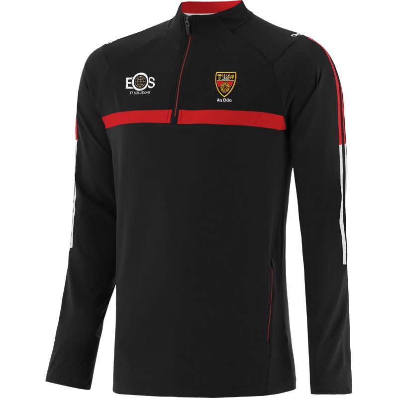 Kid's Black Down GAA Peak Half Zip Top with Zip Pockets and the County Crest by O’Neills.