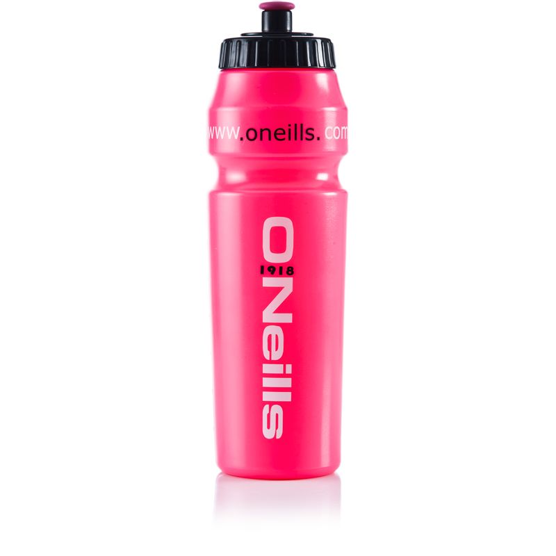 pink water bottle with a l000ml capacity and soft pull lid from O'Neills