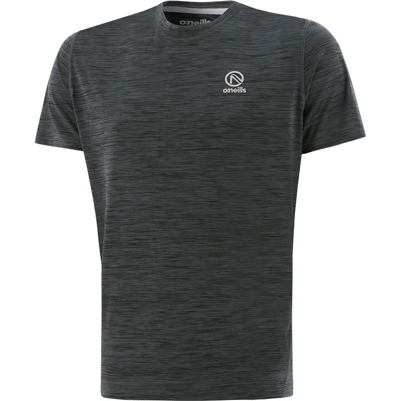 Black and Silver men's training t-shirt with UV protection by O’Neills.