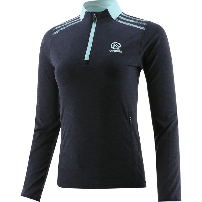 Marine Kid's brushed half zip top with zip pockets and stripes on the shoulders by O’Neills.
