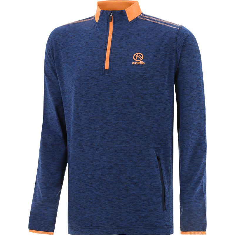 marine kids’ brushed half zip top with zip pockets and stripes on the shoulders by O’Neills.