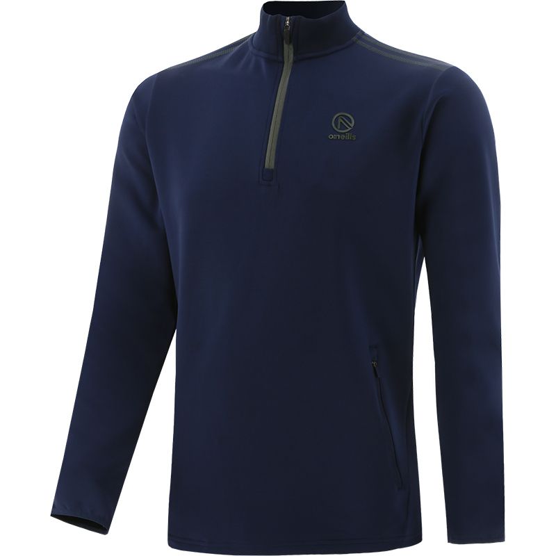 Marine men’s half zip top with ribbed collar and zip pockets by O’Neills.