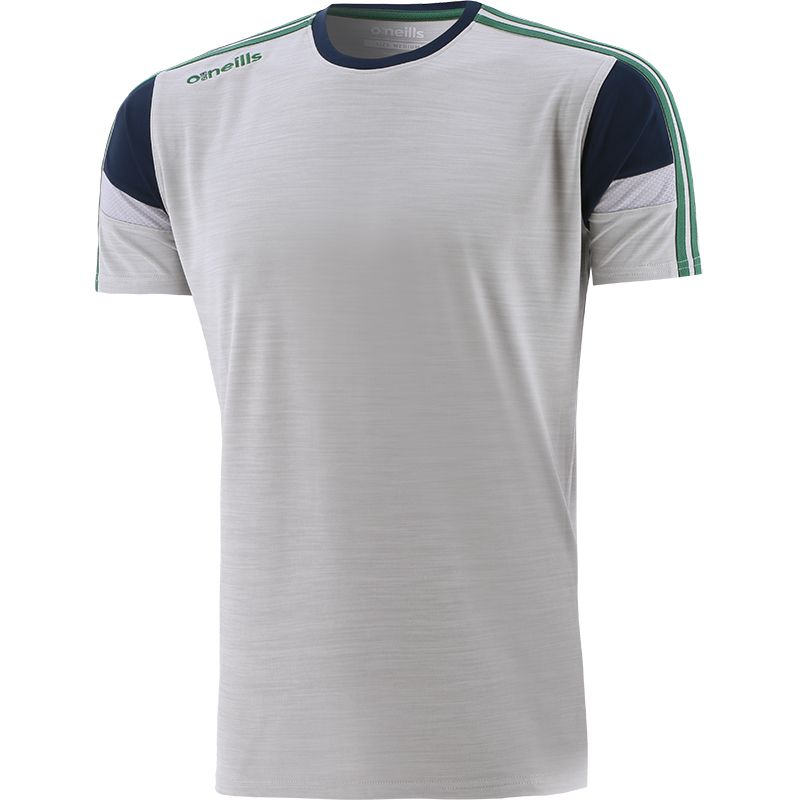 Men's Portland 2 Stripe T-Shirt Silver / Marine / Green