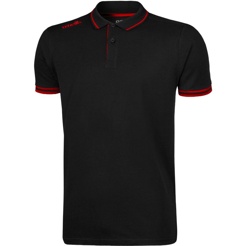 Men's Portugal Cotton Polo Shirt Black / Red