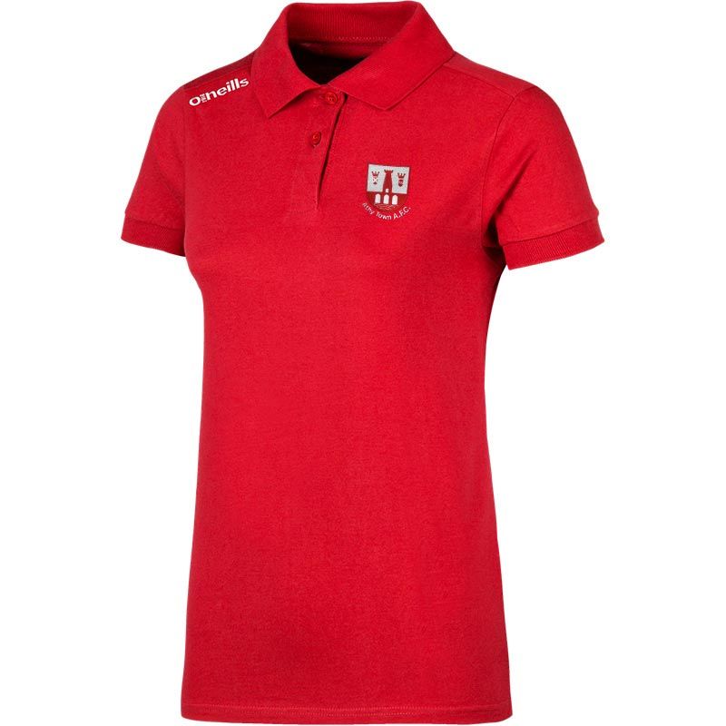 Athy Town FC Women's Portugal Cotton Polo Shirt (Red)