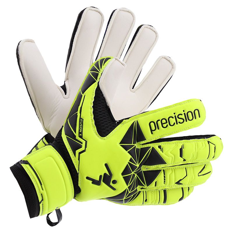 Yellow Precision Junior Fusion X Flat Cut Essential GK Gloves from O'Neill's.