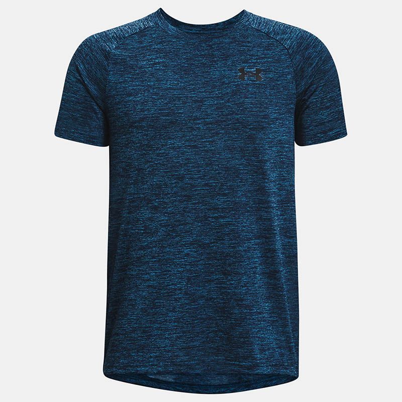 Blue/Black Under Armour Kids' Tech™ 2.0 T-Shirt, with New, streamlined fit & shaped hem from O'Neills.