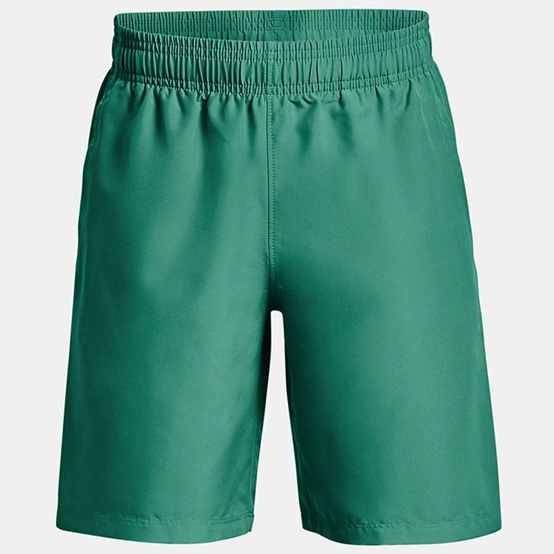 Green Under Armour Kids' Woven Graphic Shorts, with Open hand pockets from O'Neill's.