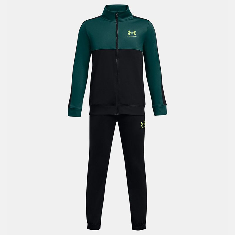 Black Kids' Under Armour UA Knit Colorblock Tracksuit with open hand pockets from O'Neills.