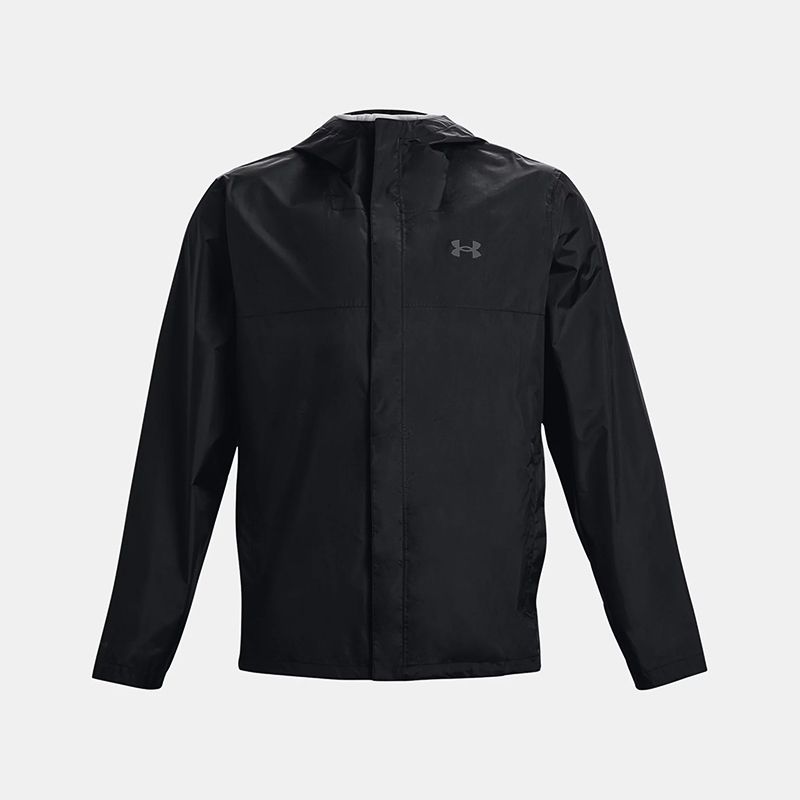 Black Under Armour Men's UA Stormproof Cloudstrike 2.0 Jacket, with Secure, zip hand pockets from O'Neills.