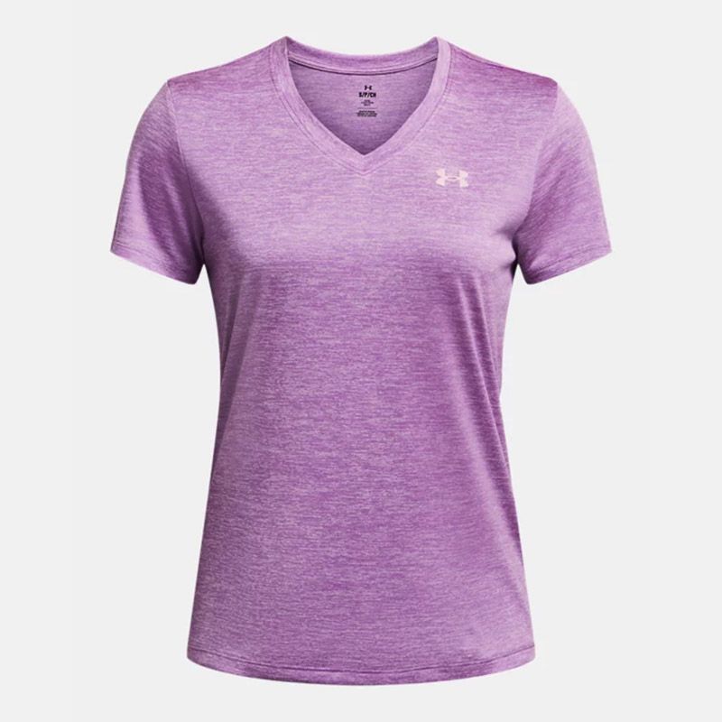 Purple Under Armour Women's UA Tech™ Twist V-Neck T-Shirt from O'Neills.