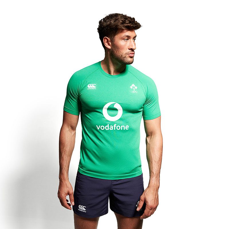 Canterbury Ireland Rugby IRFU 2023/24 Men's Seamless Training T-Shirt Deep Mint | oneills.com - US