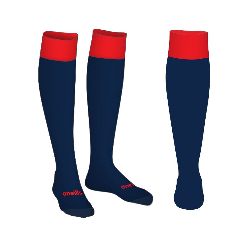 Rendcomb College Kids' Koolite Max Long Socks Marine / Red