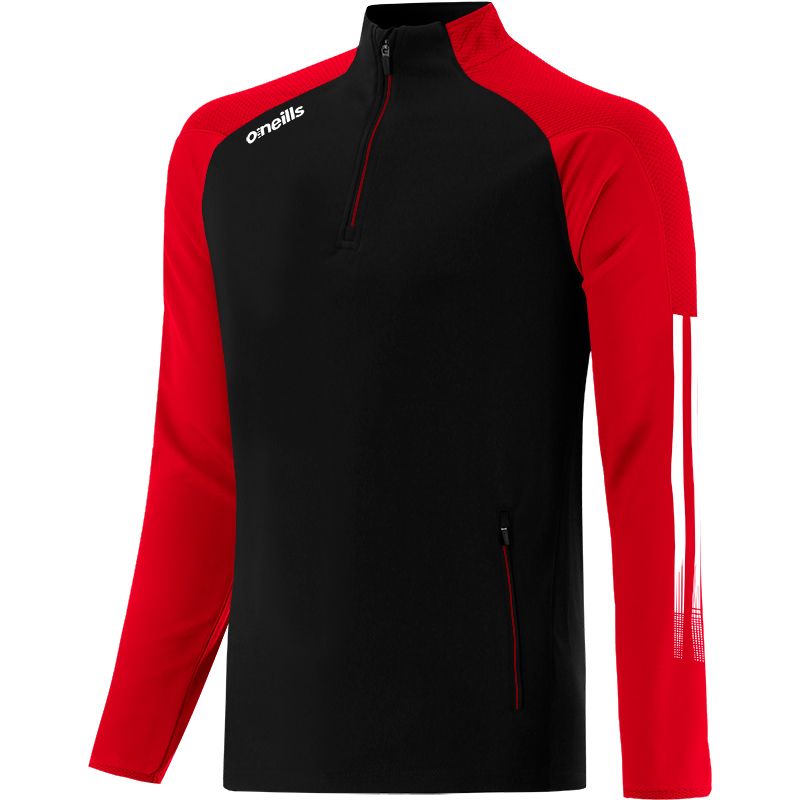Black / Red Men's Half Zip Top with two zip pockets by O’Neills.