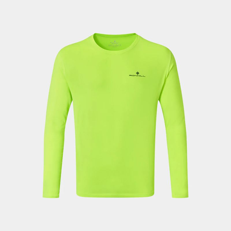 Yellow Ronhill Men's Core Long Sleeve T-Shirt, with Vapourlite fabric from O'Neills.