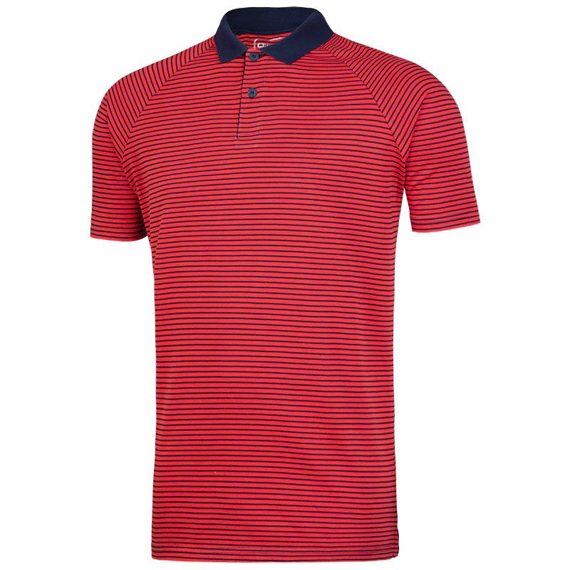 Men's Rimini Striped Polo Shirt Red / Marine