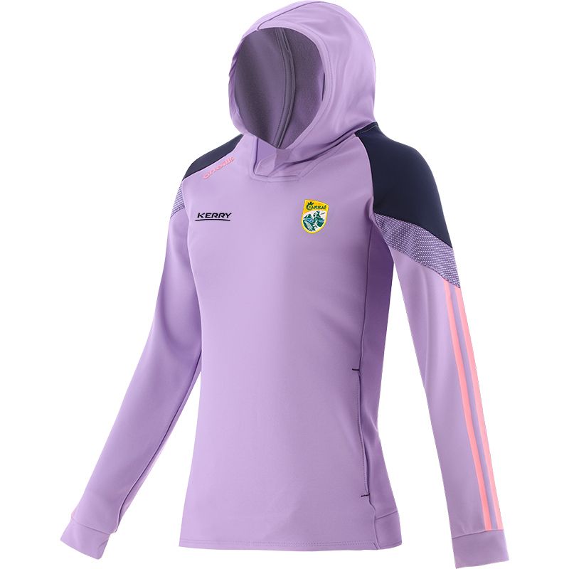 Purple Kerry GAA Kids' Rockway pullover hoodie with zip pockets by O’Neills.