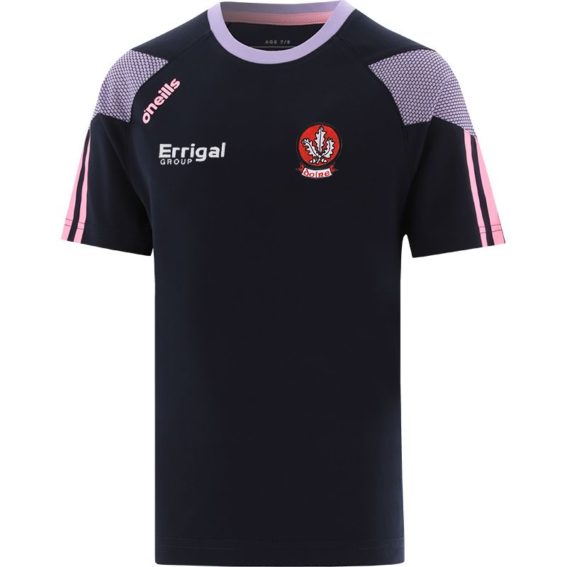 Marine Kids' Derry GAA T-Shirt with county crest and stripes on the sleeves by O’Neills. 