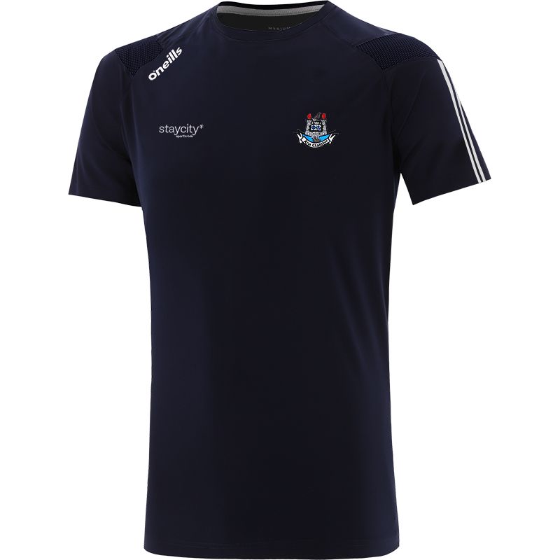Marine Kids' Dublin GAA T-Shirt with county crest and stripes on the sleeves by O’Neills. 