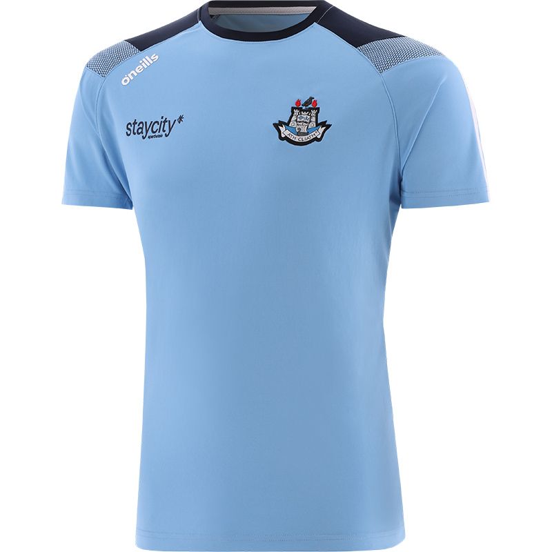 Sky Kids' Dublin GAA T-Shirt with county crest and stripes on the sleeves by O’Neills. 