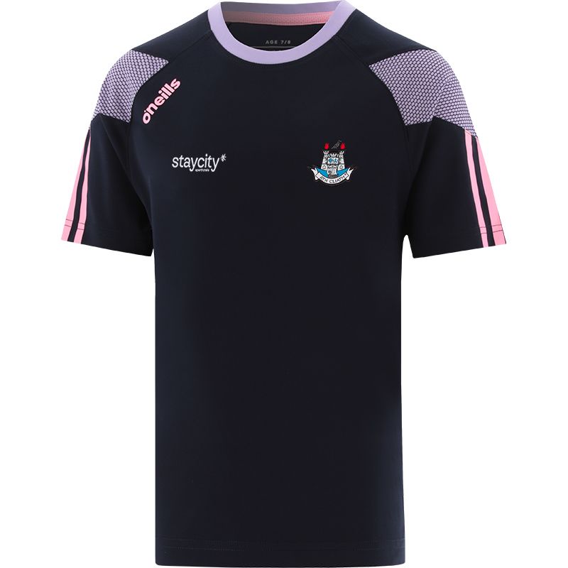 Marine Dublin GAA T-Shirt with county crest and stripes on the sleeves by O’Neills. 