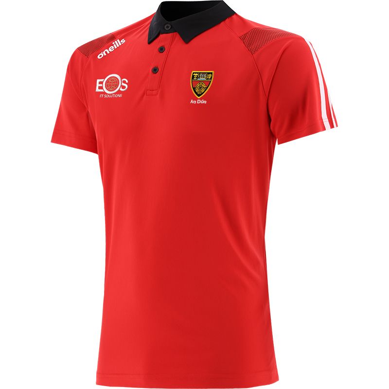 Red Men’s Down GAA Polo Shirt with County Crest by O’Neills.