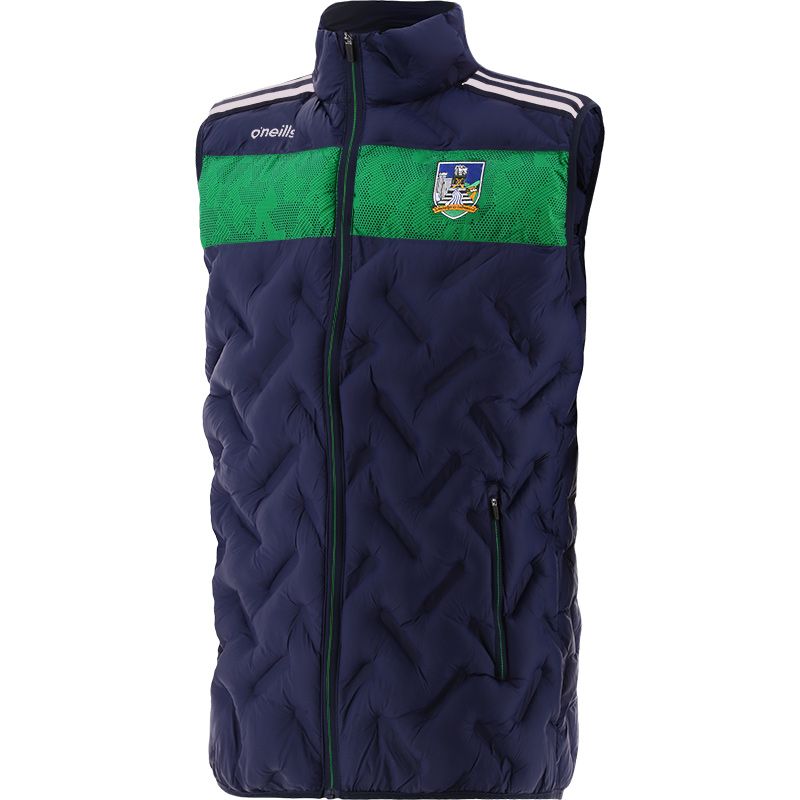 Marine Men's Limerick GAA Dolmen Padded Gilet with Hood and Zip Pockets by O’Neills.