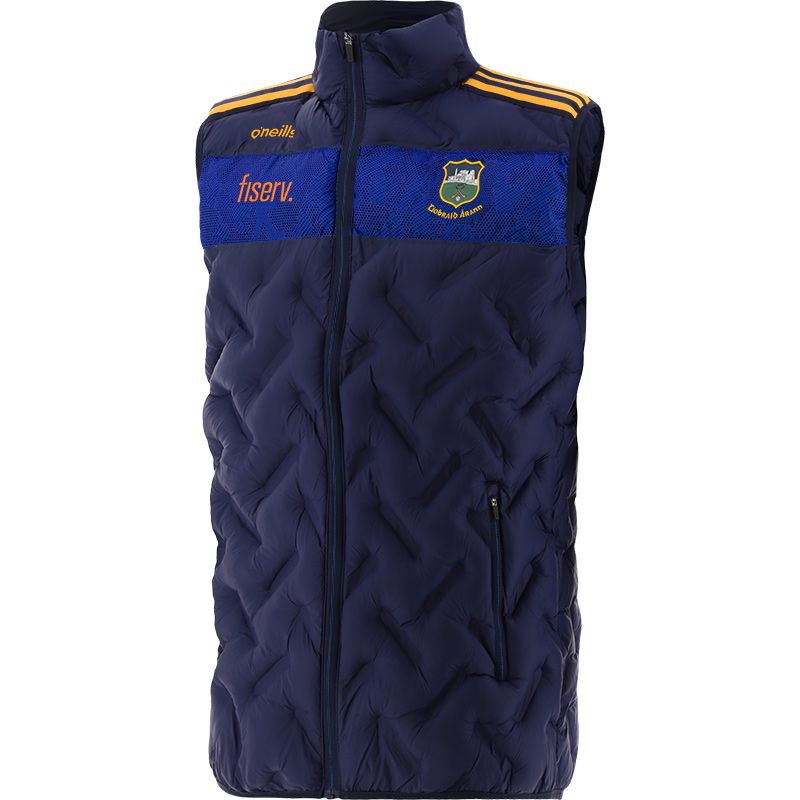 Marine Kids' Tipperary GAA Dolmen Padded Gilet with Hood and Zip Pockets by O’Neills.