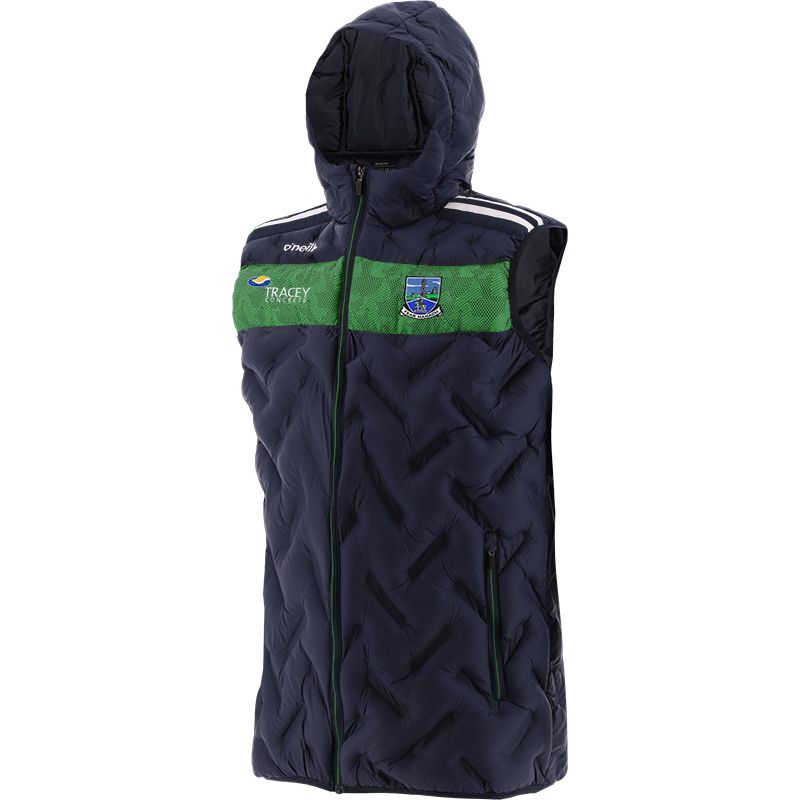 Marine Men's Fermanagh GAA Rockway Hooded Padded Gilet with Hood and Zip Pockets by O’Neills.