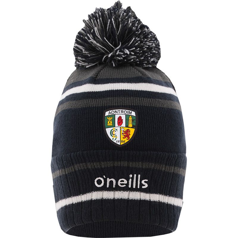 Marine Antrim GAA Rockway Bobble Hat with county crest by O’Neills.

