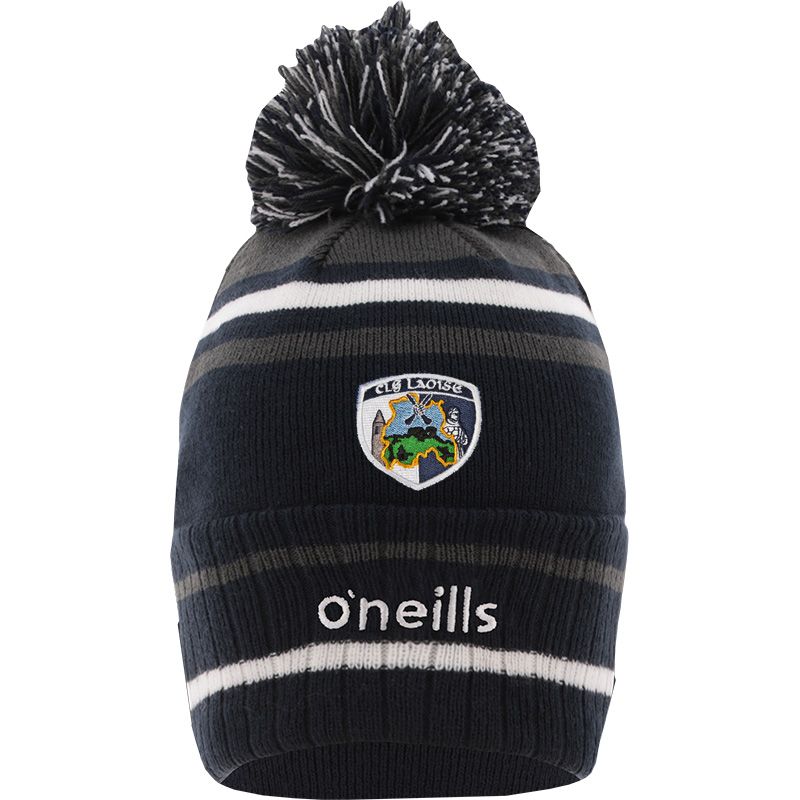 Marine Laois GAA Rockway Bobble Hat with county crest by O’Neills.

