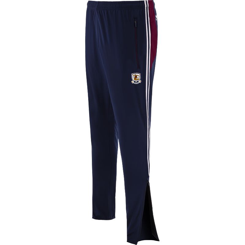 Marine Men's Galway GAA Rockway Brushed Skinny Tracksuit Bottoms with the County Crest and Zip Pockets by O’Neills.
