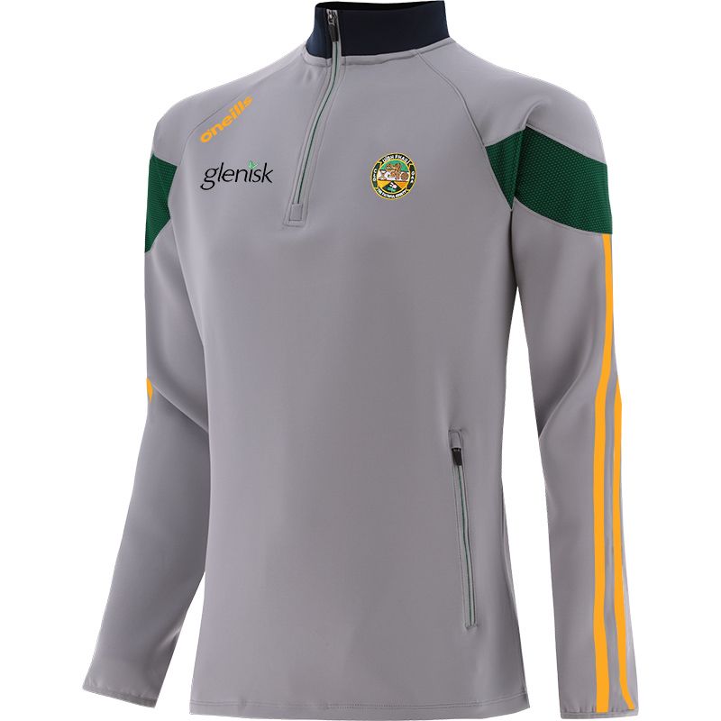 Men's Offaly GAA Hybrid Half Zip Top with zip pockets and county crest by O’Neills. 