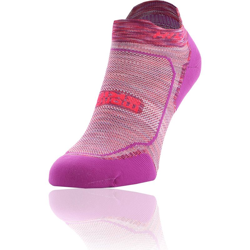 pink and purple Ronhill women's socks, lightweight with cushioning from O'Neills