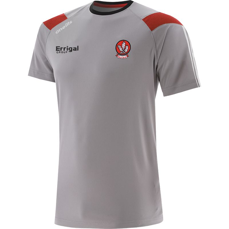Derry GAA Kids' Rockway T-Shirt Grey / Red / Black