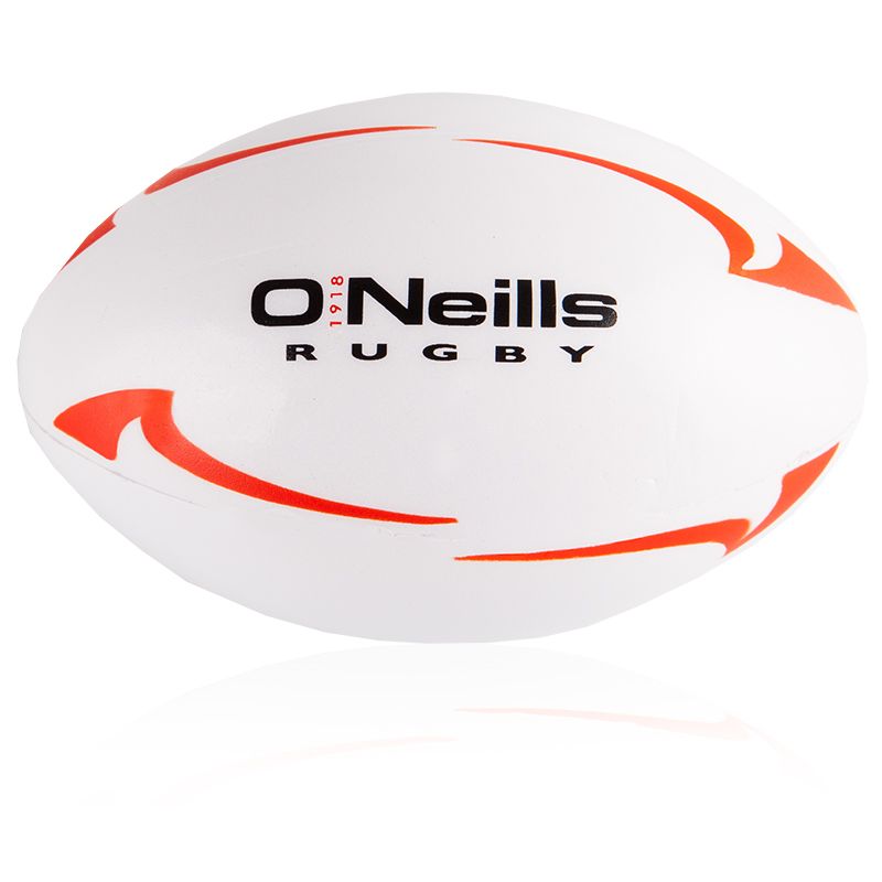 O’Neills Rugby Stress Ball (White/Red)