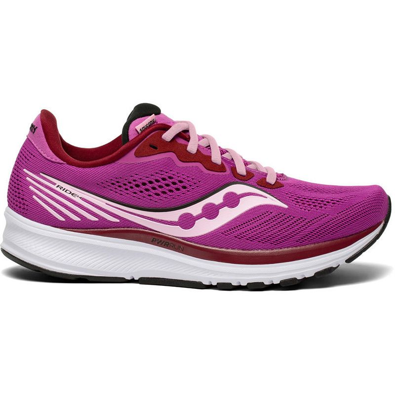 pink Saucony women's running shoes with an updated shape and handcrafted feel from O'Neills