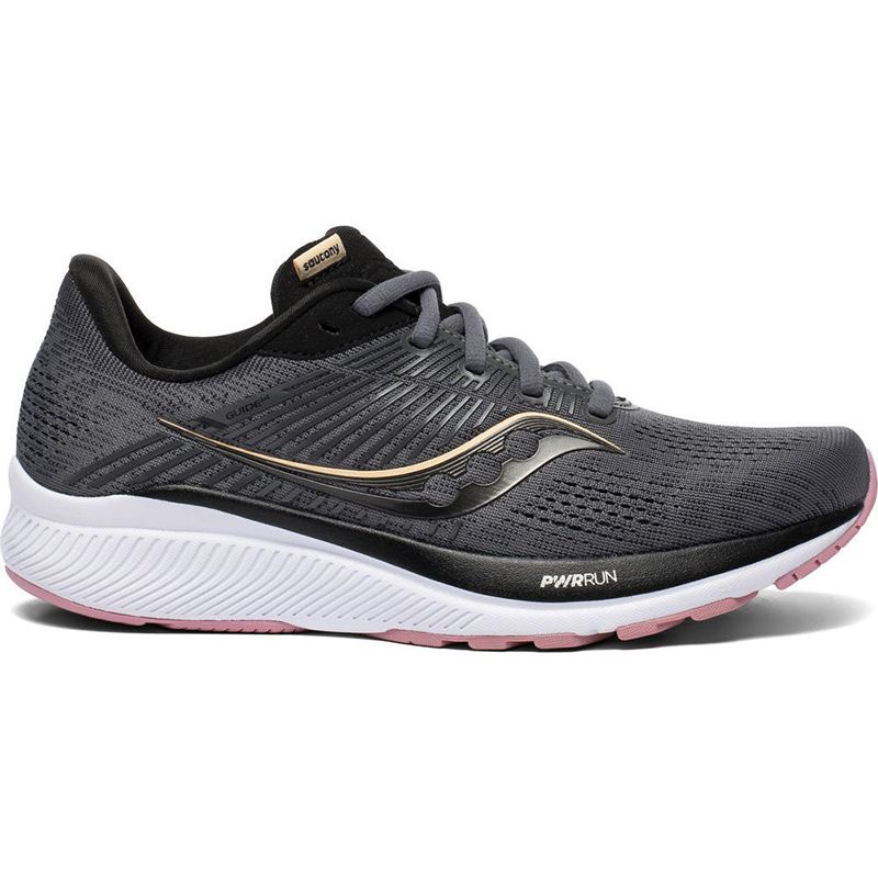 black and rose Saucony women's running shoes with more bulk and less comfort from O'Neills